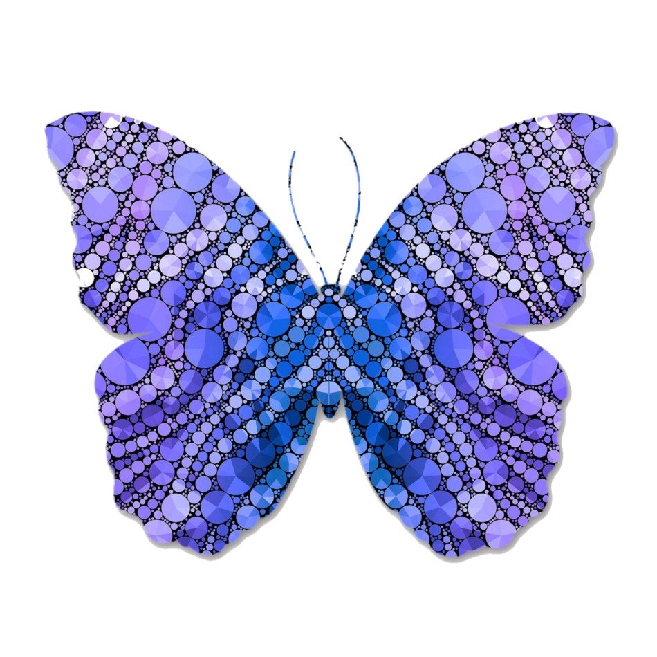 purple butterfly print