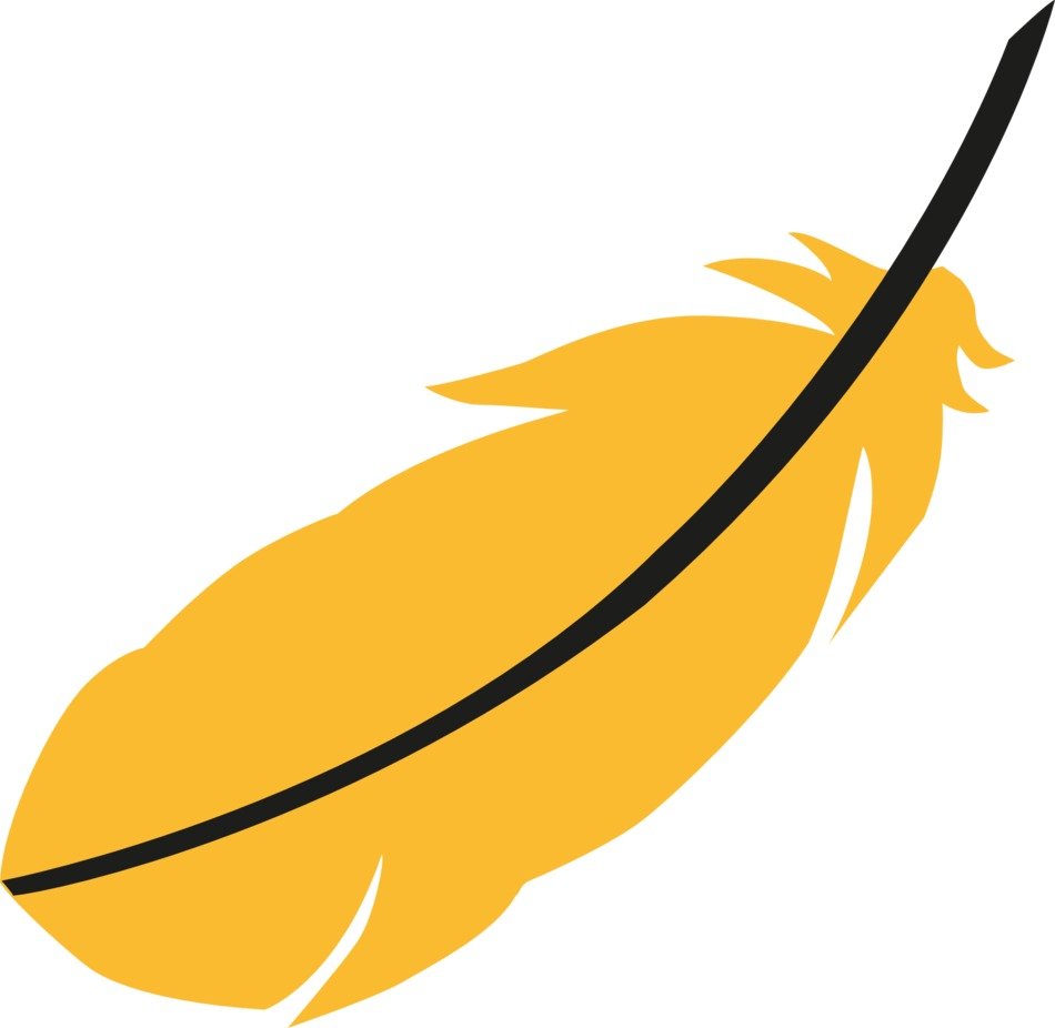 yellow feather as a graphic image