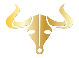 golden bull head icon