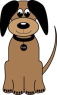 Dog Fido Cartoon drawing