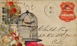 vintage elegant postcard