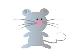 painted gray cartoon rodent