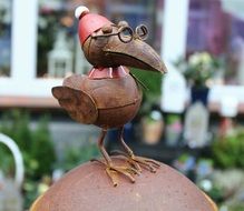 metal Bird Decoration in a garden
