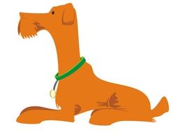 Clip art of orange Dog