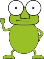Frog cartoon funny drawing
