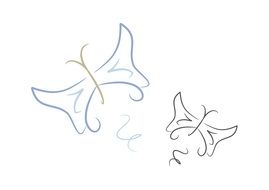 Butterflies Two Abstract drawing