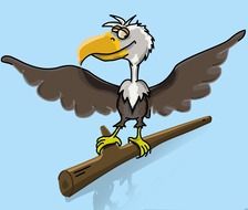 Eagle, cartoon Bird