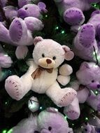 teddy bear on the christmas tree