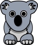 Cute koala animal vector drawing