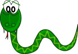 drawn cartoon snake