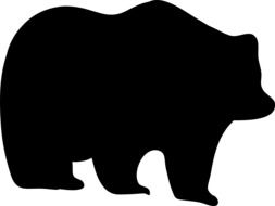 brown bear silhouette drawing