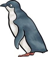 gray penguin drawing