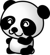 Cute Baby Panda Bear drawing