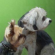 painting with dogs