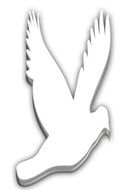 silhouette of a peace dove