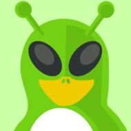 cartoon alien penguin