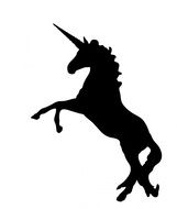 unicorn silhouette on a white background