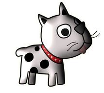 drawing a kitten on a white background
