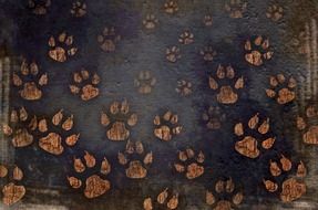 Clipart of Dog Paw Prints