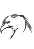 clipart of painted eagle head on white background