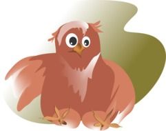Red owl clipart