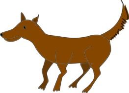 Cute brown dog clipart