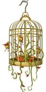 clipart of the Bird Cage and flowers