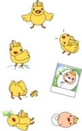 cartoon characters on white background