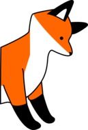 graphic image of an orange and white fox