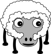 Fluffy sheep clipart