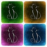 Cat Collage color Drawing