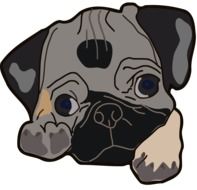 drawn portrait of a sweet puppy
