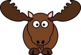 drawn brown moose