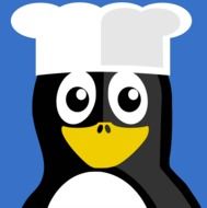 Cook Tux Penguin drawing