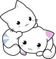 drawing kittens on a white background