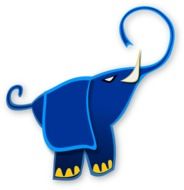 picture of blue elephant mammal