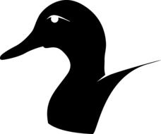 graphic image of a black duck