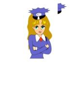 drawing of a police woman