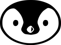 Black and white Penguin's face