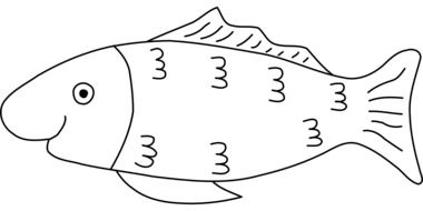drawing of a happy fish