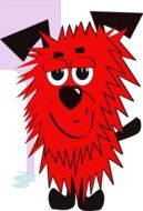 Cartoon red Dog drawing