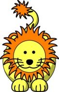 Lion in wildlife clipart