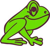 Frog Cartoon profile drawing