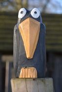 Raven wooden figure