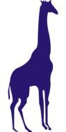 Blue giraffe clipart