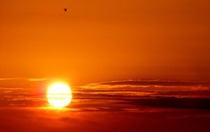 bright sun in the east