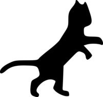 Cat Black Silhouette as a drawing