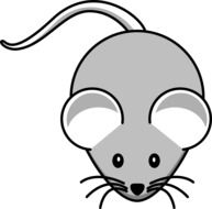 painted gray mouse
