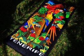 towel with colorful pattern