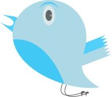 clipart of blue bird silhouette on white background
